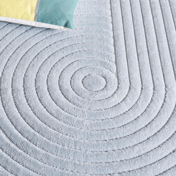 Safavieh Selena Modern Area Rug – Exquisite Turkish Craftsmanship With Concentric Circle Design For Any Space Blue Polypropylene Sle674m-7sq