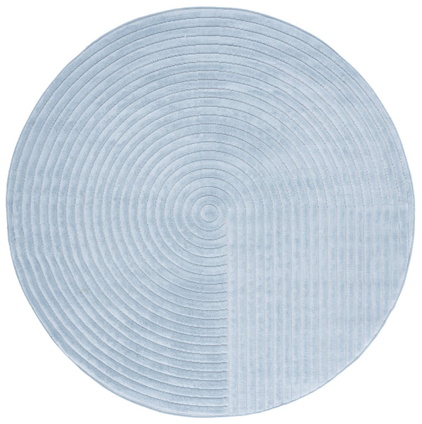 Safavieh Selena Modern Area Rug – Exquisite Turkish Craftsmanship With Concentric Circle Design For Any Space Blue Polypropylene Sle674m-7sq