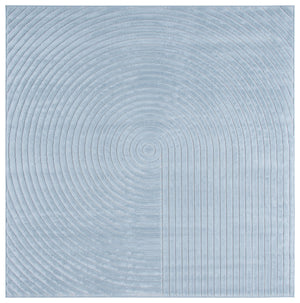 Safavieh Selena Modern Area Rug – Exquisite Turkish Craftsmanship With Concentric Circle Design For Any Space Blue Polypropylene Sle674m-7sq
