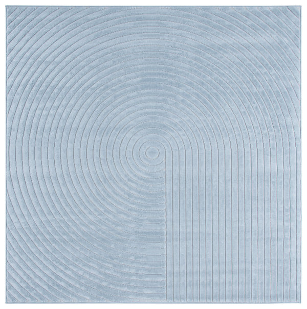 Safavieh Selena Modern Area Rug – Exquisite Turkish Craftsmanship With Concentric Circle Design For Any Space Blue Polypropylene Sle674m-7sq
