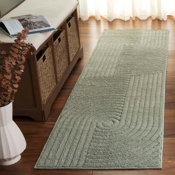Safavieh Selena Modern Green Area Rug — Low-Profile Durable Polypropylene Sisal Texture For High-Traffic Rooms 10'-0" x 14'-0" SLE674Y-10