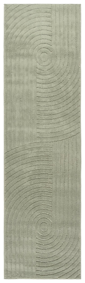 Safavieh Selena Modern Area Rug – Exquisite Turkish Craftsmanship With Concentric Circle Design For Any Space Green Polypropylene Sle674y-5