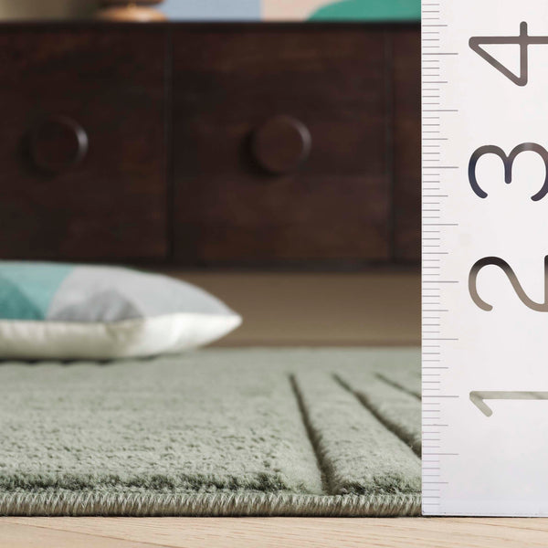 Safavieh Selena Modern Area Rug – Exquisite Turkish Craftsmanship With Concentric Circle Design For Any Space Green Polypropylene Sle674y-5