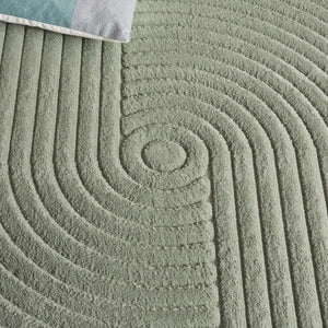 Safavieh Selena Modern Area Rug – Exquisite Turkish Craftsmanship With Concentric Circle Design For Any Space Green Polypropylene Sle674y-5