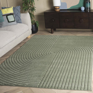 Safavieh Selena Modern Green Area Rug — Low-Profile Durable Polypropylene Sisal Texture For High-Traffic Rooms 10'-0" x 14'-0" SLE674Y-10