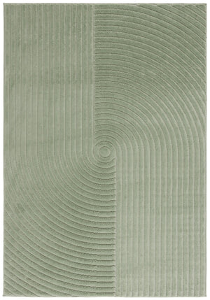 Safavieh Selena Modern Area Rug – Exquisite Turkish Craftsmanship With Concentric Circle Design For Any Space Green Polypropylene Sle674y-5