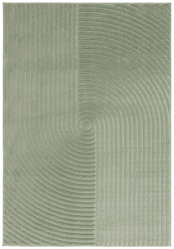 Safavieh Selena Modern Area Rug – Exquisite Turkish Craftsmanship With Concentric Circle Design For Any Space Green Polypropylene Sle674y-5