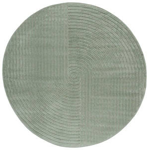 Safavieh Selena Modern Area Rug – Exquisite Turkish Craftsmanship With Concentric Circle Design For Any Space Green Polypropylene Sle674y-5