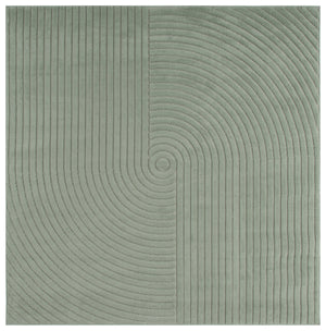 Safavieh Selena Modern Area Rug – Exquisite Turkish Craftsmanship With Concentric Circle Design For Any Space Green Polypropylene Sle674y-5
