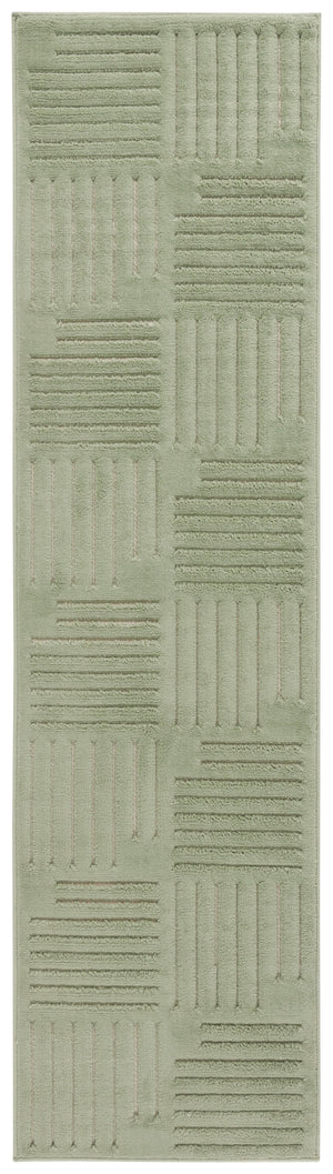 Safavieh Selena Modern Green Area Rug — Durable Power-Loomed Polypropylene With Sisal Accents, Low-Profile 8'-0" x 8'-0" SLE678Y-8SQ
