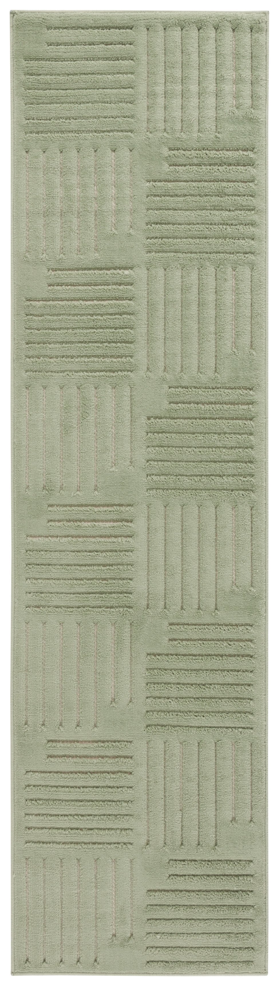 Safavieh Selena Modern Green Area Rug — Low-Profile Polypropylene With Sisal Accents, Durable & Easy Care 6'-0" x 9'-0" SLE678Y-6
