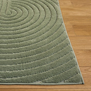 Safavieh Selena Solid Neutral Polypropylene Area Rug for Large Living Rooms Low Pile Floor Anchor Green 4'-0" x 6'-0" SLE680Y-4