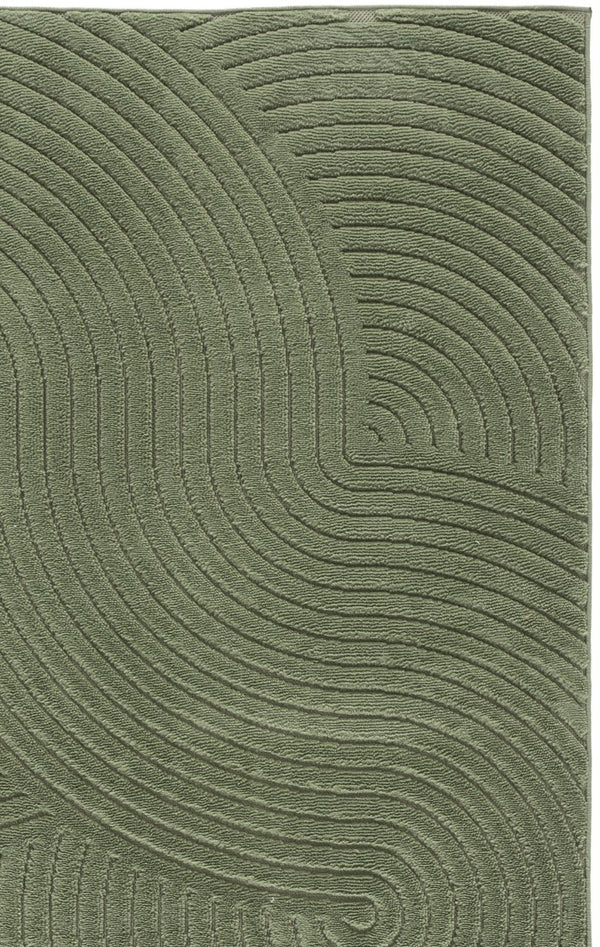 Safavieh Selena Solid Neutral Polypropylene Area Rug for Large Living Rooms Low Pile Floor Anchor Green 6'-0" x 9'-0" SLE680Y-6