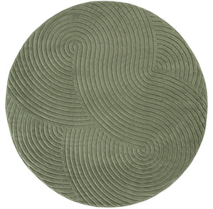 Safavieh Selena Solid Neutral Polypropylene Area Rug for Large Living Rooms Low Pile Floor Anchor Green 6'-7" x 6'-7" Round SLE680Y-7R