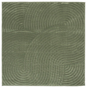 Safavieh Selena Solid Neutral Polypropylene Area Rug for Large Living Rooms Low Pile Floor Anchor Green 6'-7" x 6'-7" Square SLE680Y-7SQ