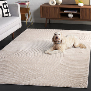 Safavieh Selena Chic Turkish Beige Area Rug With Modern Geometric Motif, Low-Profile Durable Polypropylene 6'-0" x 8'-0" SLE682B-68