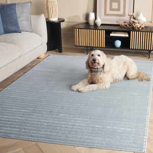 Safavieh Selena Modern Blue Geometric Area Rug — Low-Profile Durable Polypropylene With Sisal Backing 3'-0" x 5'-0" SLE682M-3