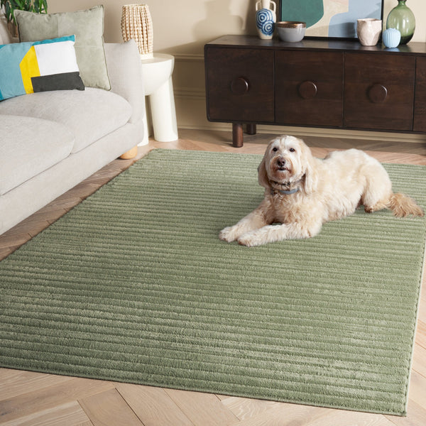 Safavieh Selena Round Green Area Rug — Minimal Power-Loomed Polypropylene With Sisal Backing, Durable Comfort 4'-0" x 4'-0" SLE682Y-4R