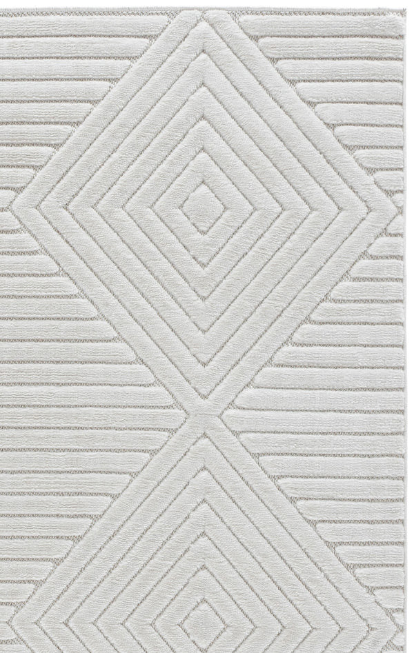 Safavieh Selena Modern Ivory Area Rug — Power-Loomed In Turkey, Low-Profile Durable Polypropylene Blend 4'-0" x 6'-0" SLE684A-4
