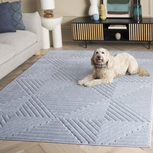 Safavieh Selena Round Area Rug In Bold Blue — Low-Profile Power-Loomed Polypropylene With Sisal Backing 6'-7" x 6'-7" SLE684M-7R