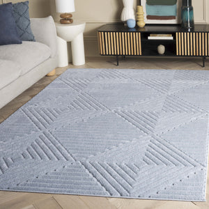 Safavieh Selena Modern Blue Area Rug - Durable Power‑Loomed Polypropylene With Sisal Accents, Low‑Profile Design 3'-0" x 5'-0" SLE684M-3