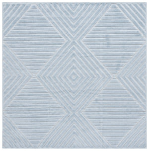 Safavieh Selena Round Area Rug In Bold Blue — Low-Profile Power-Loomed Polypropylene With Sisal Backing 6'-7" x 6'-7" SLE684M-7R