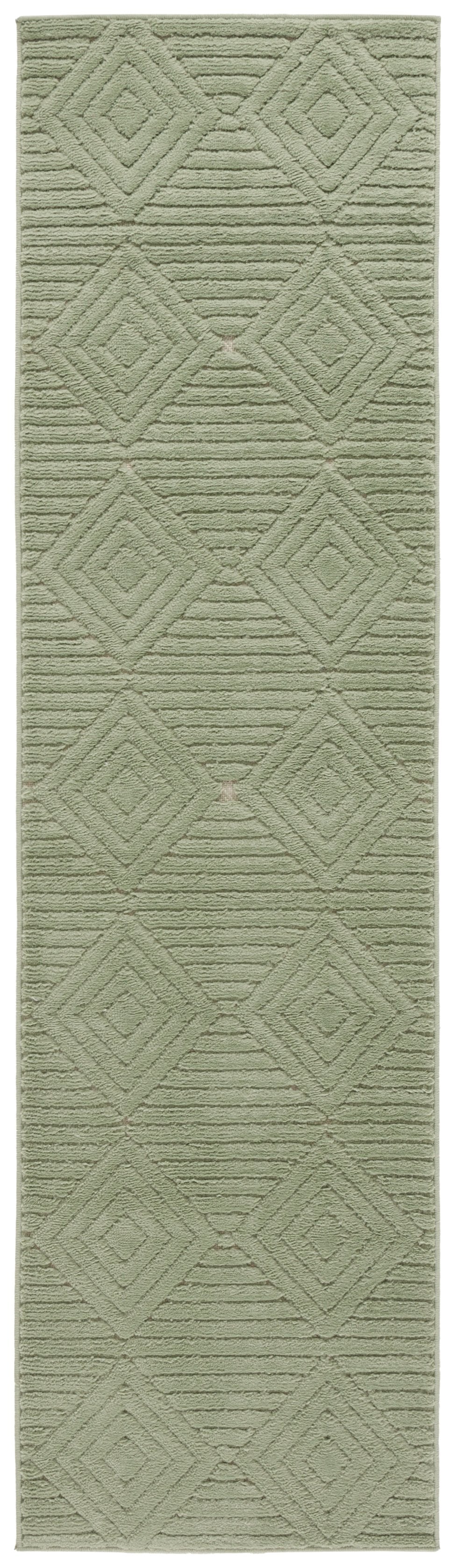 Safavieh Selena Calming Green Area Rug — Low-Profile, Stain-Resistant Polypropylene With Sisal Accents, Durable Elegance 6'-0" x 8'-0" SLE684Y-68