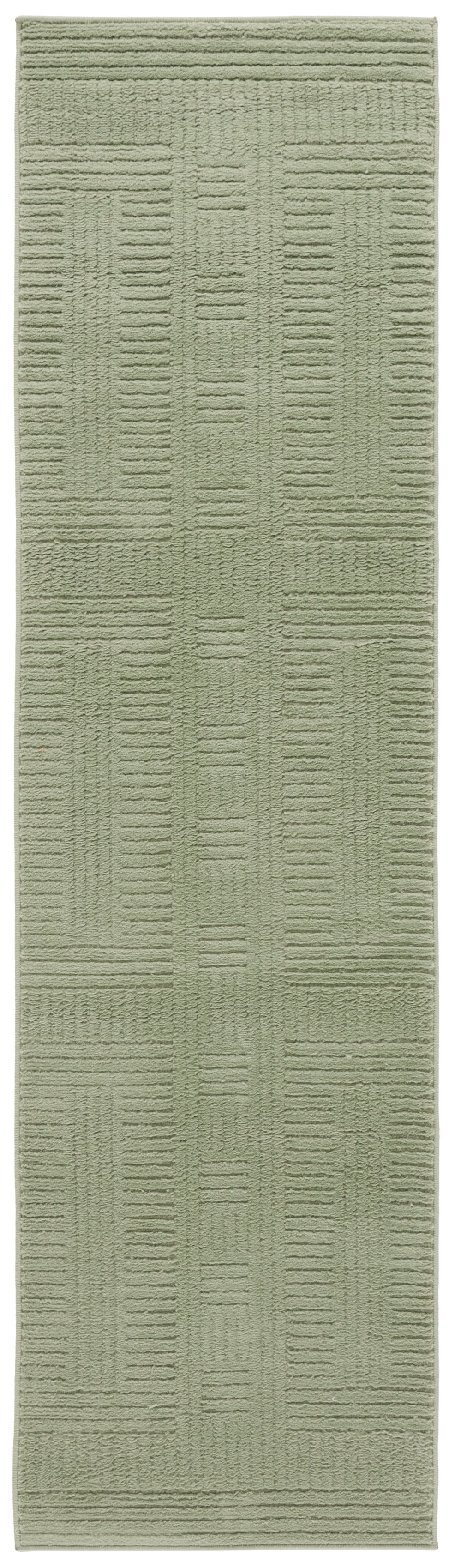 Safavieh Selena Modern Green Square Area Rug — Low‑Profile Polypropylene With Sisal Accents, Durable Turkey Power‑Loomed 5'-3" x 5'-3" SLE686Y-5SQ