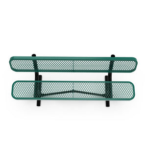 English Elm Sigrid 6' Commercial-Grade Outdoor Bench with Expanded Metal Mesh for Comfort and Durability Green SLF-AG4HUT2-GN-GG