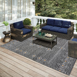 Dalyn Rugs Sedona SN3 Machine Made 100% Polyester Transitional Rug Charcoal 9' x 12' SN3CH9X12
