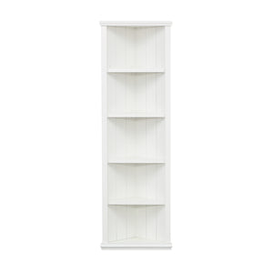 English Elm 2x White Mdf Five Tier Triangle Bookcase Set Geometric Farmhouse Living Room Storage SN845P263464