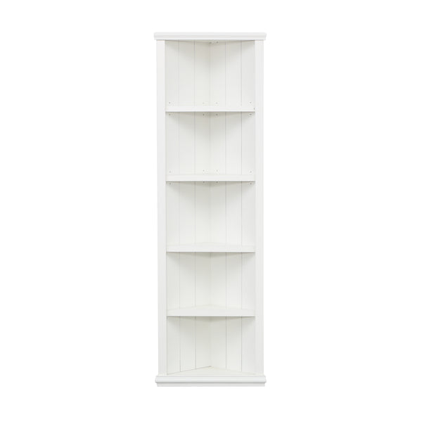 English Elm 2x White Mdf Five Tier Triangle Bookcase Set Geometric Farmhouse Living Room Storage SN845P263464