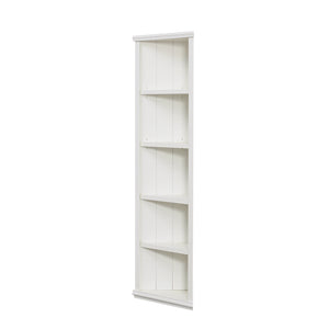 English Elm 2x White Mdf Five Tier Triangle Bookcase Set Geometric Farmhouse Living Room Storage SN845P263464