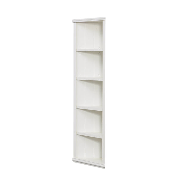 English Elm 2x White Mdf Five Tier Triangle Bookcase Set Geometric Farmhouse Living Room Storage SN845P263464