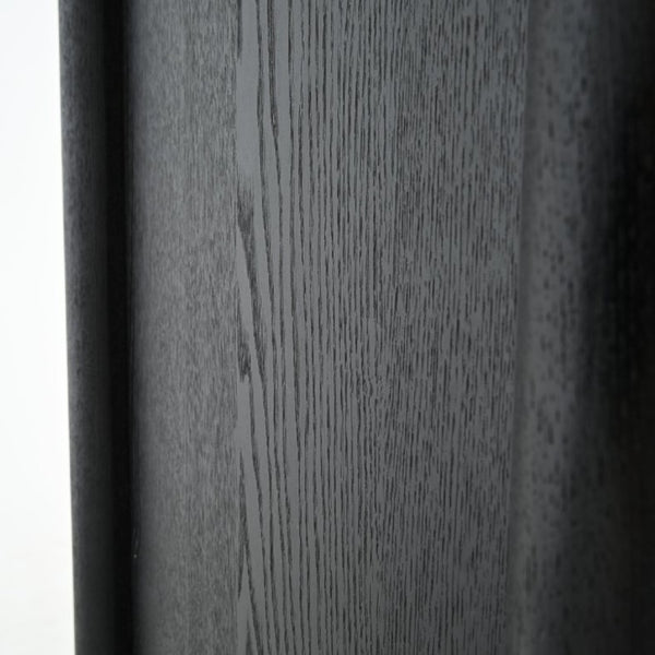 English Elm 73.25''H Mid-Century Curio Cabinet Ash Veneer Glass Doors Carved Legs Living Room SN845P296681B
