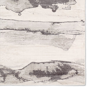 Jaipur Living Sanata Contour Sna01 Handwoven Handmade 100% Viscose Contemporary Abstract Indoor Rug Gray, Ivory 100% Viscose Rug160095