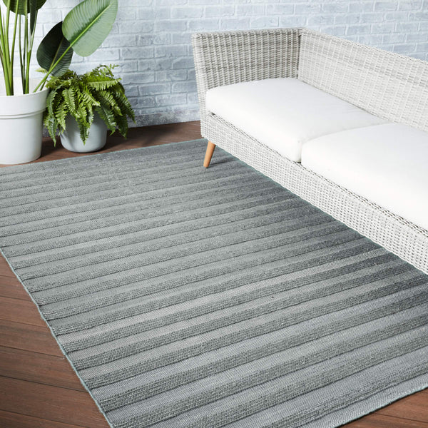 Jaipur Living Jaipur Living Miradero Handwoven Flatweave Stripe Rug for Indoor Outdoor Spaces Sea Green 2'X3' RUG149488