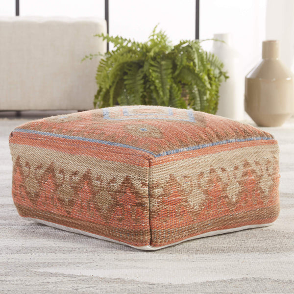 Jaipur Living Jaipur Living Handwoven Kilim Pouf Cuboid Footrest for Indoor Outdoor Patios POF100499