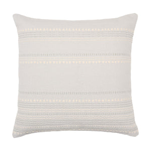 Jaipur Living Jaipur Living Embroidered Cotton Throw Pillow Cover Geometric Stripe Coastal Boho Decor 24 x 24 inches PLC102608