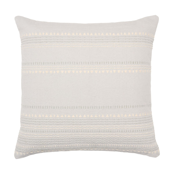 Jaipur Living Jaipur Living Embroidered Cotton Throw Pillow Cover Geometric Stripe Coastal Boho Decor 24 x 24 inches PLC102608