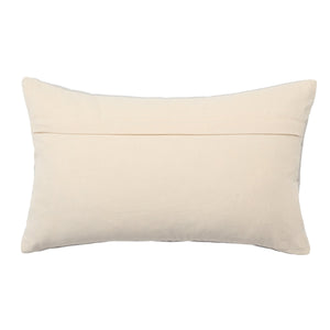 Jaipur Living Jaipur Living Velika Embroidered Cotton Throw Pillow Geometric Stripe Artisan Coastal Accent 13"x21" Lumbar Down PLW104004