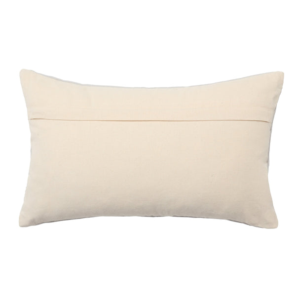 Jaipur Living Jaipur Living Velika Embroidered Cotton Throw Pillow Geometric Stripe Artisan Coastal Accent 13"x21" Lumbar Down PLW104004