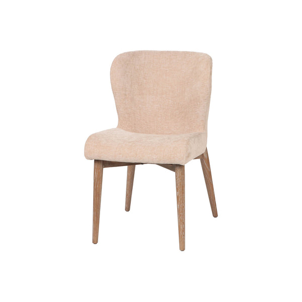 Lh Imports Uffizi Dining Chair - Elegant Champagne Chenille With Durable Ash Frame For Timeless Home Style Beige 100% Polyester Fabric,Ash Wood Snh-106-cch
