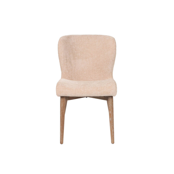Lh Imports Uffizi Dining Chair - Elegant Champagne Chenille With Durable Ash Frame For Timeless Home Style Beige 100% Polyester Fabric,Ash Wood Snh-106-cch