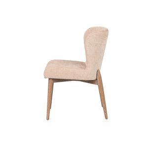 Lh Imports Uffizi Dining Chair - Elegant Champagne Chenille With Durable Ash Frame For Timeless Home Style Beige 100% Polyester Fabric,Ash Wood Snh-106-cch