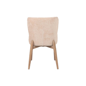 Lh Imports Uffizi Dining Chair - Elegant Champagne Chenille With Durable Ash Frame For Timeless Home Style Beige 100% Polyester Fabric,Ash Wood Snh-106-cch