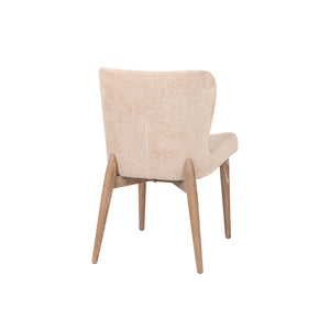 Lh Imports Uffizi Dining Chair - Elegant Champagne Chenille With Durable Ash Frame For Timeless Home Style Beige 100% Polyester Fabric,Ash Wood Snh-106-cch