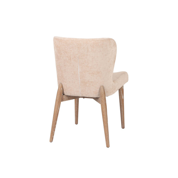 Lh Imports Uffizi Dining Chair - Elegant Champagne Chenille With Durable Ash Frame For Timeless Home Style Beige 100% Polyester Fabric,Ash Wood Snh-106-cch