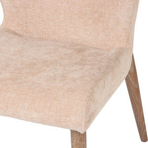Lh Imports Uffizi Dining Chair - Elegant Champagne Chenille With Durable Ash Frame For Timeless Home Style Beige 100% Polyester Fabric,Ash Wood Snh-106-cch