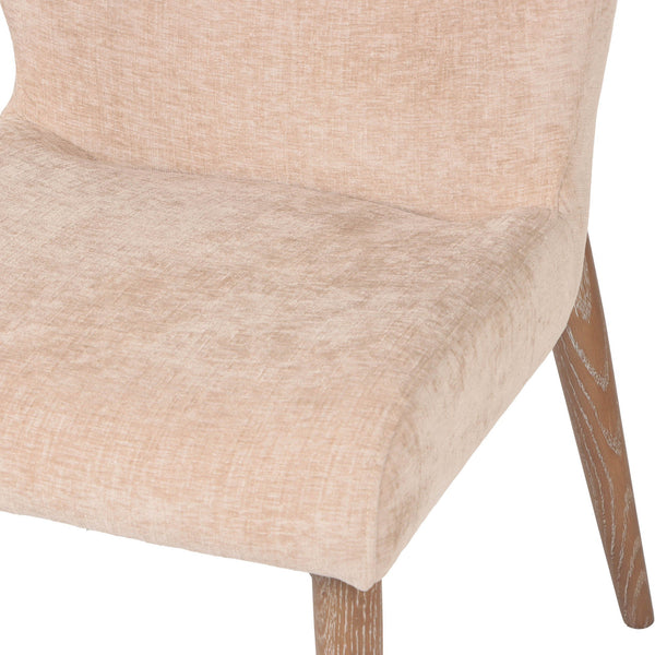 Lh Imports Uffizi Dining Chair - Elegant Champagne Chenille With Durable Ash Frame For Timeless Home Style Beige 100% Polyester Fabric,Ash Wood Snh-106-cch